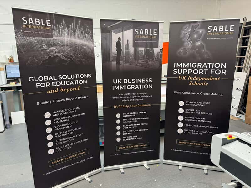 An image of pull up banners.
